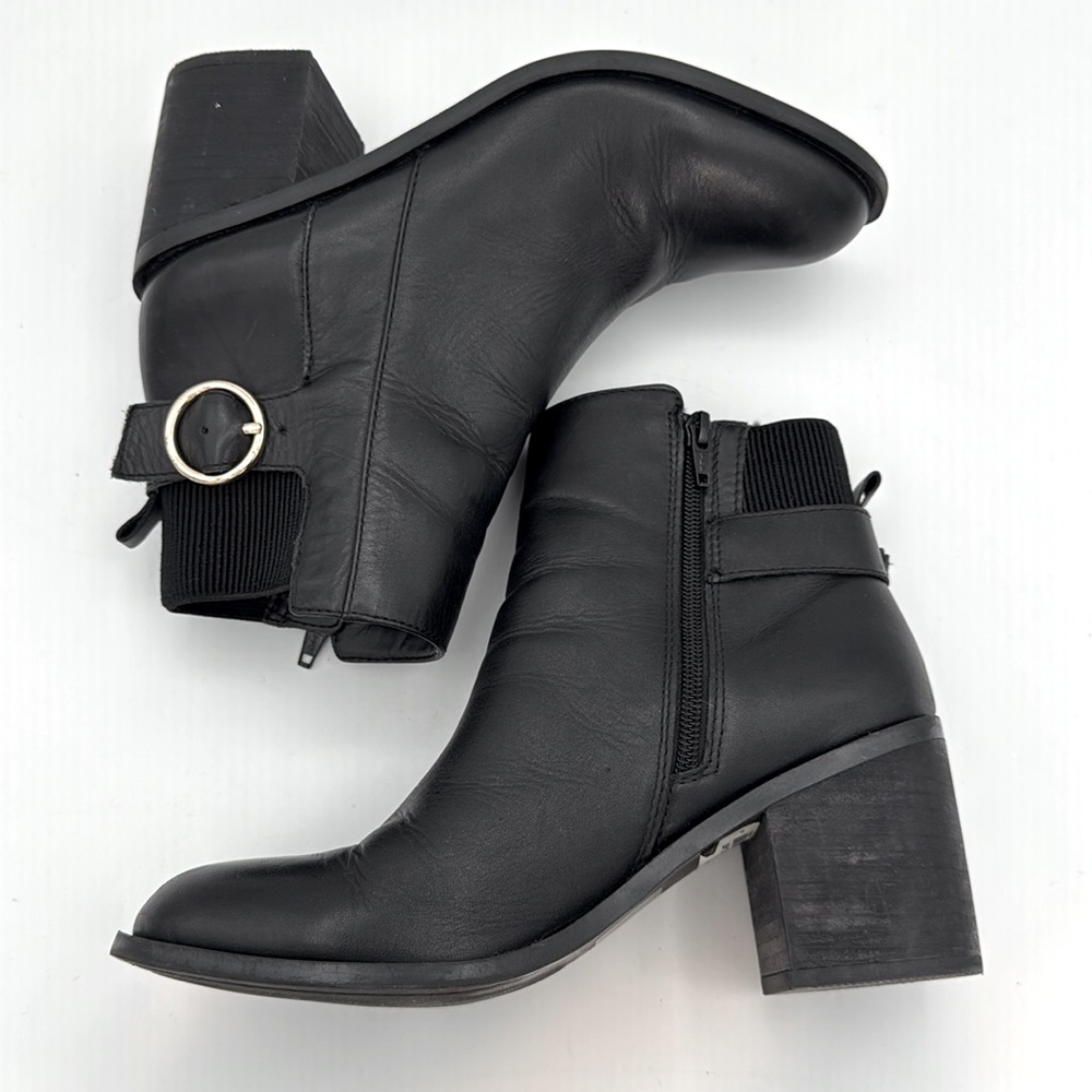 ALDO - women’s Rosaldee ankle bootie black genuine leather heeled boots size 8 - Picture 9 of 11